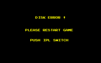Screenshot of Super Mario Bros. Special PC-8801 Disk Error Screen
