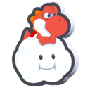 Cloud Red Yoshi Standee from Super Mario Bros. Wonder