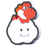 Standee Cloud Red Yoshi.png