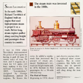 "When was the steam train invented?" (back)