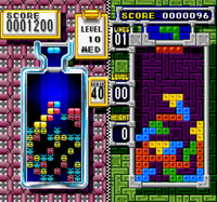 Gameplay of Mixed Mode in Tetris & Dr. Mario