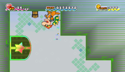Last treasure chest in Whoa Zone of Super Paper Mario.