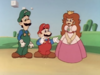 A screenshot from the The Adventures of Super Mario Bros. 3 episode, "True Colors".