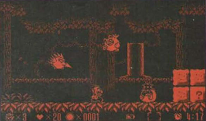 Pre-release screenshot of Stage 5 from Virtual Boy Wario Land