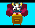 The soccer ball crash-landing on & hitting Wario's TV