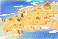 A map of World 2 (Super Mario 3D World).