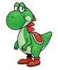 Artwork of Yoshi from Super Smash Bros.