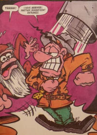 An image from the comic "A Blast from the Past" in the magazine Donkey Kong Jungle Action Special.