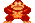 Sprite animation of Donkey Kong pounding his chest in Donkey Kong (Arcade)