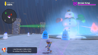 Freezies in the battle against the Snow King in Mario Golf: Super Rush