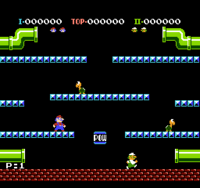 Mario Bros. (1983 NES port) with two players