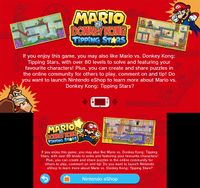 In-game advertisement for Mario vs. Donkey Kong: Tipping Stars