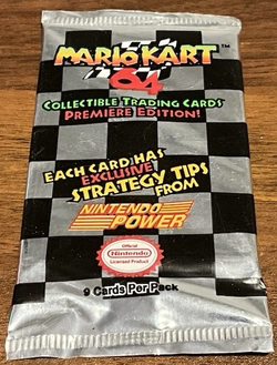 The Mario Kart 64 Collectible Trading Cards.