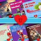 Thumbnail for a set of Nintendo-themed Valentine's Day cards