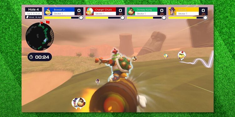 Picture shown with the fourth question in Mario Golf: Super Rush – Personality Quiz