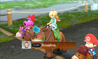 Rosalina riding on a horse in Pro difficulty from Mario Sports Superstars