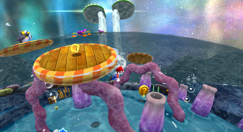 File:SMG2 Cosmic Cove Main Area.png
