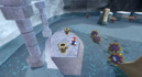 Screenshot of the rising water on a planet in Freezeflame Galaxy from Super Mario Galaxy.