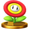 Fire Flower's trophy render from Super Smash Bros. for Wii U