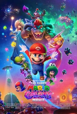 Poster for The Super Mario Galaxy Movie with credits