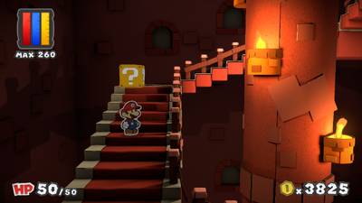 Sixth ? Block in The Crimson Tower of Paper Mario: Color Splash.