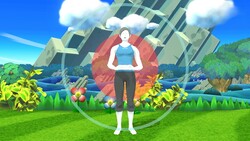 Wii Fit Trainer's Deep Breathing in Super Smash Bros. for Wii U.