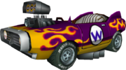 The model for Wario's Flame Flyer from Mario Kart Wii