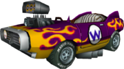 The model for Wario's Flame Flyer from Mario Kart Wii