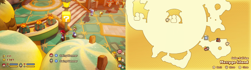 First ? block in Merrygo Island from Mario & Luigi: Brothership