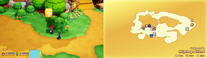 First ? block in Shipshape Island from Mario & Luigi: Brothership