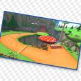 <small>Wii</small> Mushroom Gorge, shown as an option in a Mario Kart 8 Deluxe – Booster Course Pass opinion poll