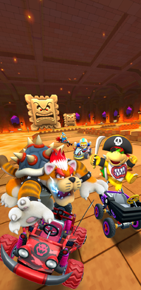 Look out for lava in the Mario Kart Tour Bowser Tour