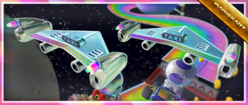 The Rainbow Fare Flier Pack from the 2023 Space Tour in Mario Kart Tour