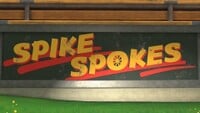 Spike Spokes advert in Mario Kart World