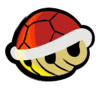 Artwork of a Red Shell in Mario Strikers: Battle League
