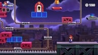 Screenshot of Twilight City level 8-2 from the Nintendo Switch version of Mario vs. Donkey Kong