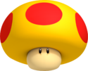 Artwork of a Mega Mushroom in New Super Mario Bros. 2