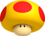 Artwork of a Mega Mushroom in New Super Mario Bros. 2
