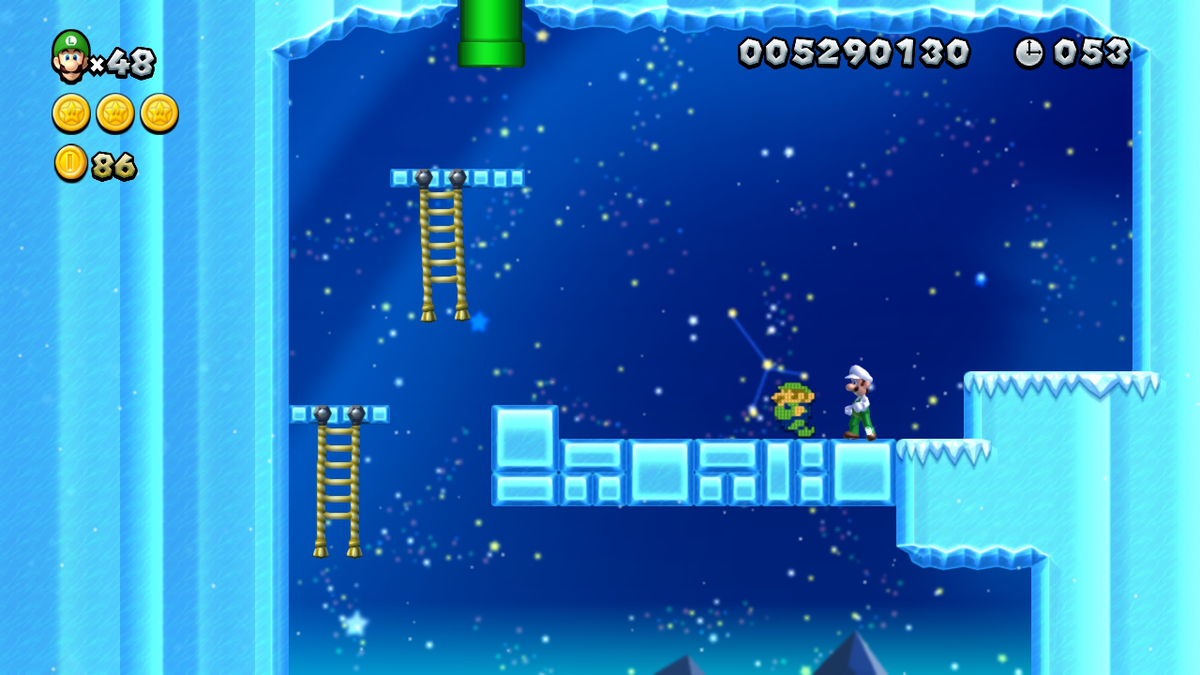 File:NSLU Slippery Rope Ladders Luigi Sighting.png - Super Mario Wiki ...