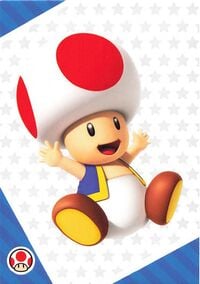 Toad close-up card from the Super Mario Trading Card Collection