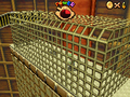 Vanish Luigi in a cage of wire nets in Tick Tock Clock in Super Mario 64 DS