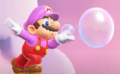 Bubble Mario blowing bubbles