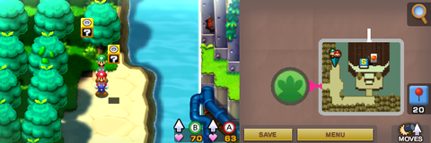 First two blocks in Woohoo Hooniversity of Mario & Luigi: Superstar Saga + Bowser's Minions.