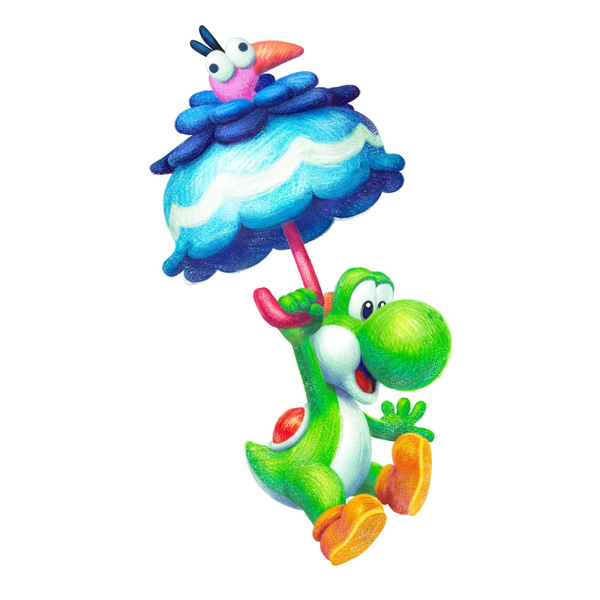 File:YatMB Yoshi and Umbrella Bird.png