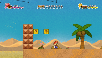 Twenty-fourth and twenty-fifth ? Blocks in Yold Desert of Super Paper Mario.