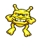 Artwork of Yellow Virus from Dr. Mario