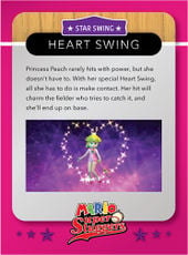 Level 2 Heart Swing card from the Mario Super Sluggers card game