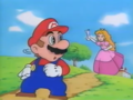 Princess Peach approaches Mario