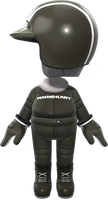 The Black Mii Racing Suit from Mario Kart Tour