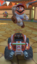 Mario (Mechanic) performing a trick.